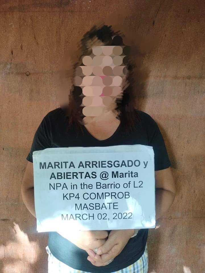 Miyembro Ng CTG Kusang Sumuko Sa Masbate PNP